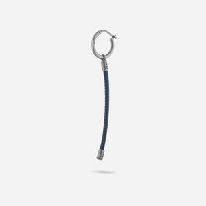 LASH Long Drop Earring, Blue Leather-Standard View