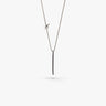 LASH Long Drop Necklace, Brown Leather-Standard View