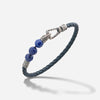 LASH 8 mm Beaded Bracelet, Lapis Lazuli, Blue Leather-Standard View