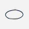 LASH Classy Bracelet, Silver, Blue Leather-Standard View