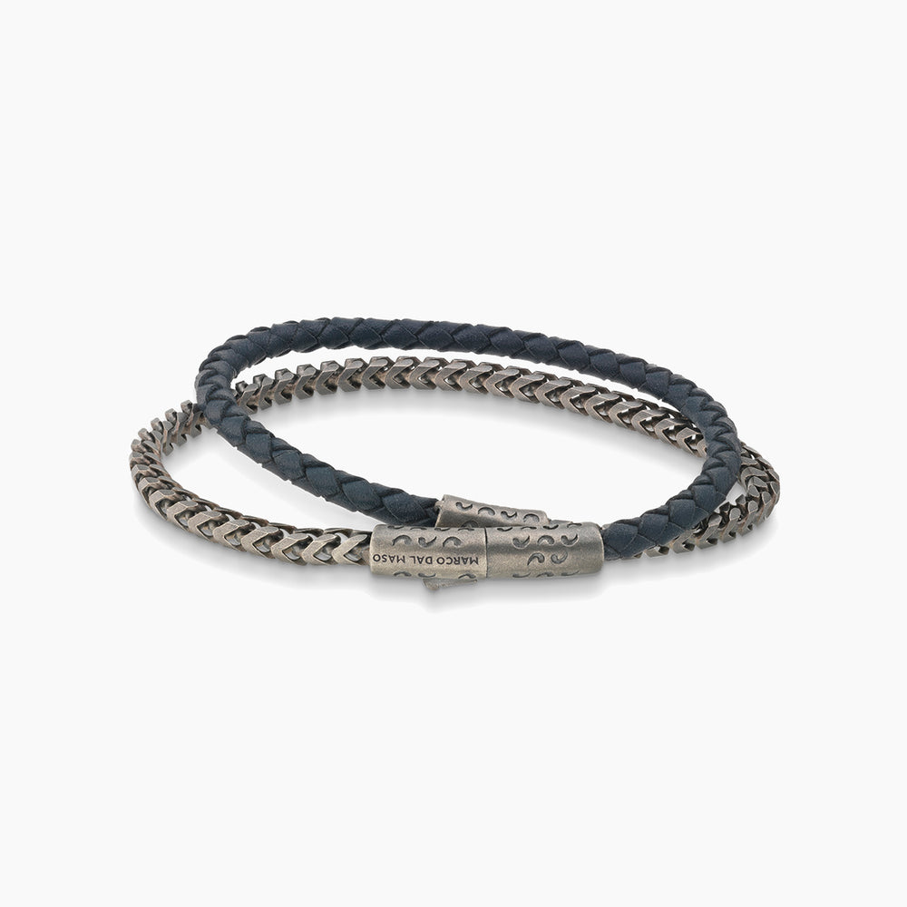 LASH Chain & Braided Leather Bracelet