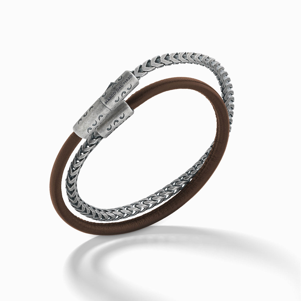 LASH Chain & Smooth Leather Bracelet