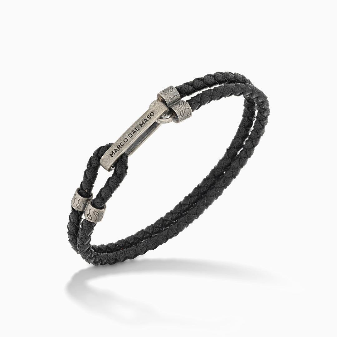 LASH ID Clasp Bracelet, Black Leather-Standard View