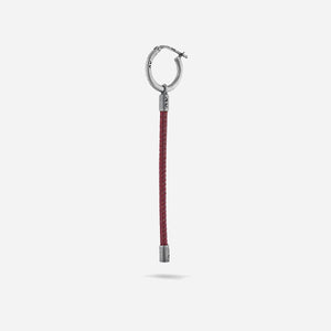 LASH Long Drop Earring, Red Leather-Standard View