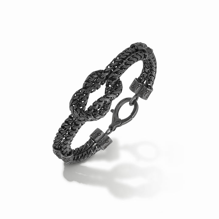 LASH Marine Knot & Chain Bracelet, Oxidized Silver-Standard View