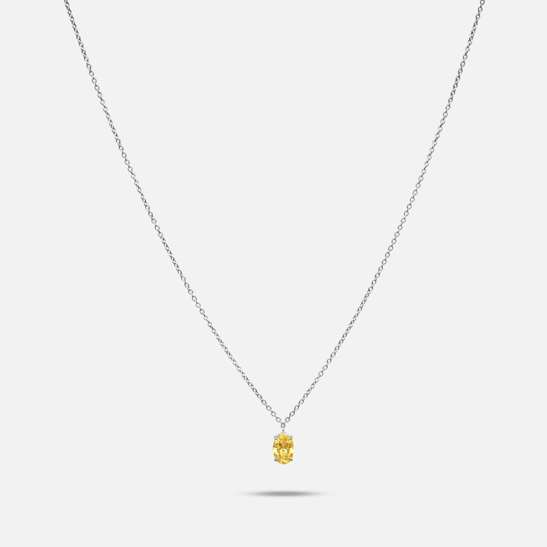 Eclipse Vesper Pendant in yellow diamond