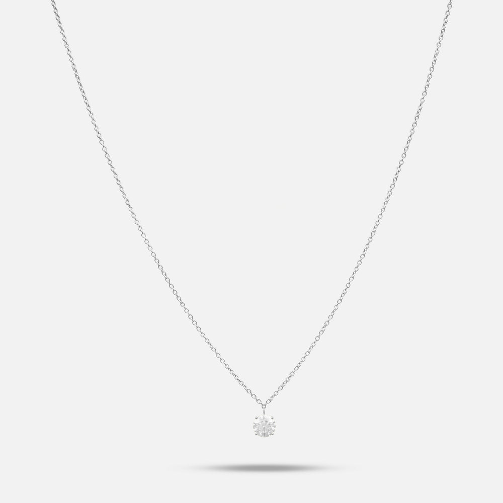 Eclipse Luna Pendant in White diamond