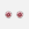 Eclipse Luna Halo Earrings in pink diamond