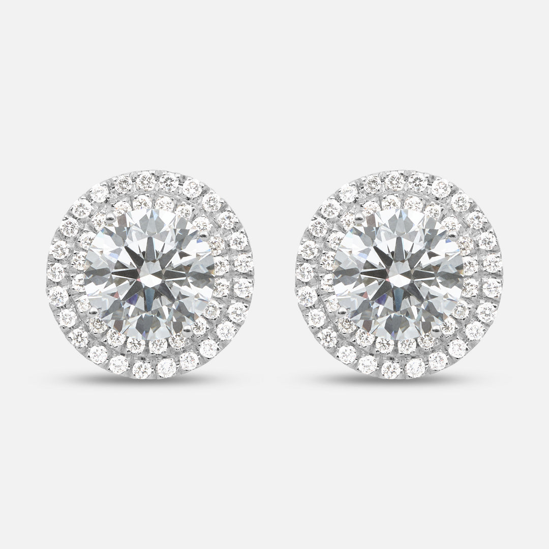 Eclipse Luna Starburst Earrings in white diamond