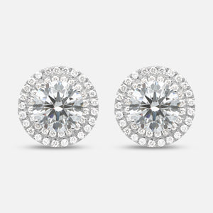 Eclipse Luna Starburst Earrings in white diamond