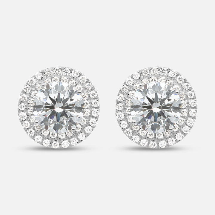 Eclipse Luna Starburst Earrings in white diamond
