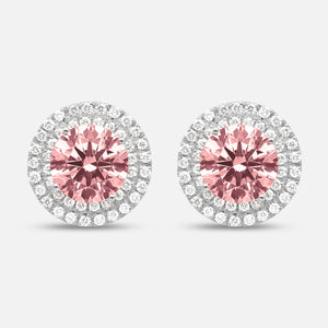 Eclipse Luna Starburst Earrings in pink diamond