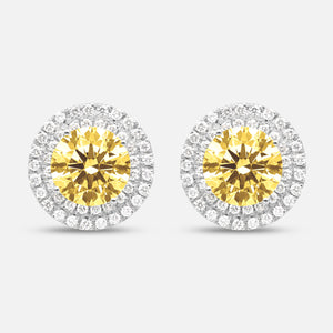 Eclipse Luna Starburst Earrings in yellow diamond