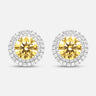 Eclipse Luna Starburst Earrings in yellow diamond
