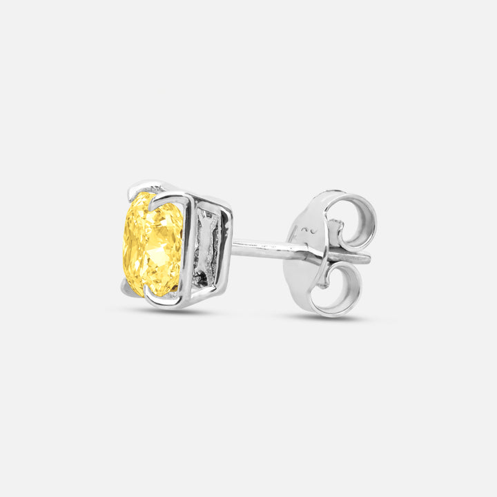 Close-up of yellow diamond details on Eclipse Celeste Earrings
