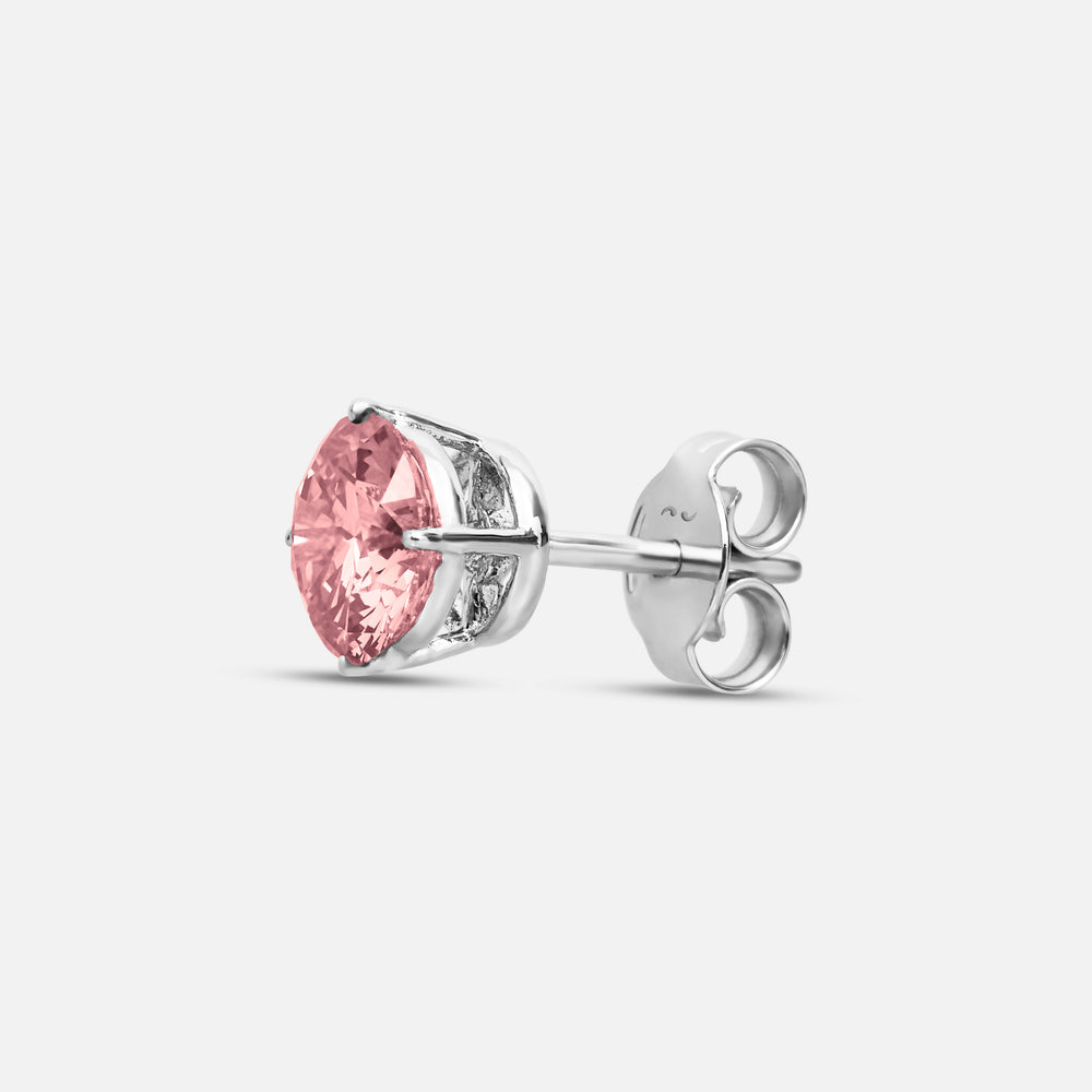 Close-up of pink diamond details on Eclipse Luna Earrings