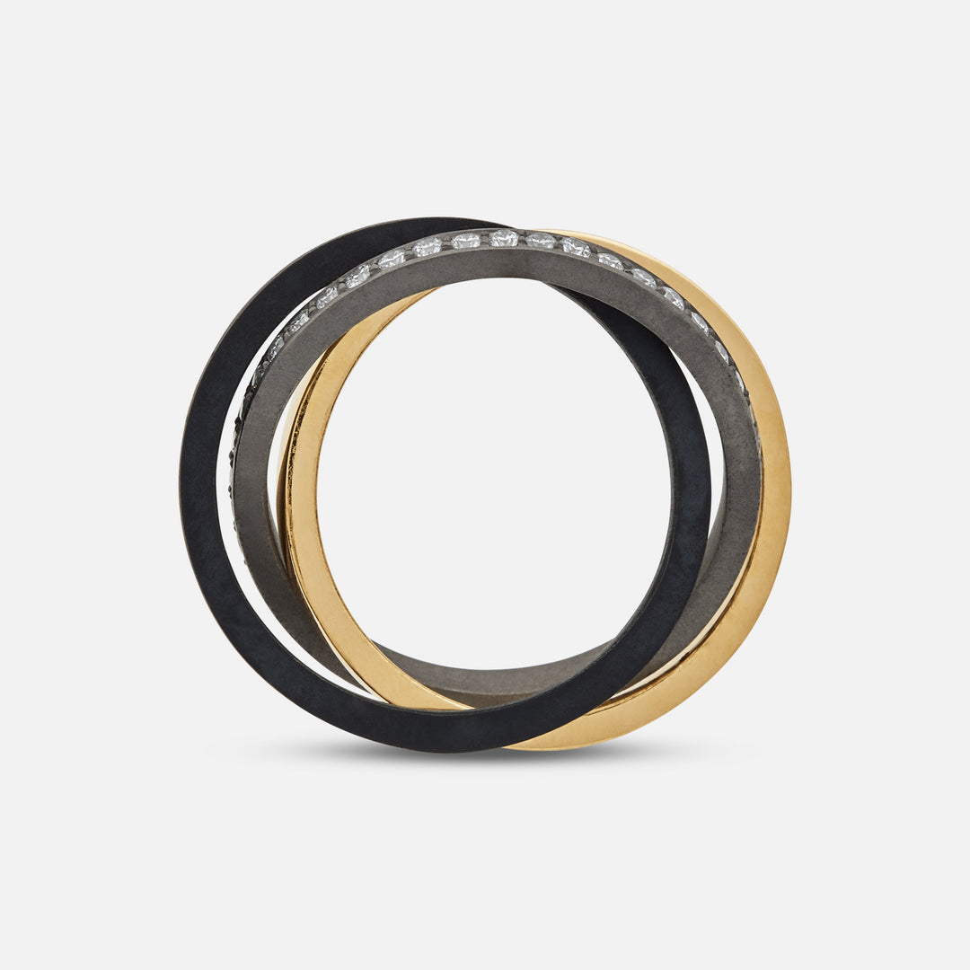 Eclipse Enquinox Ring in yellow gold