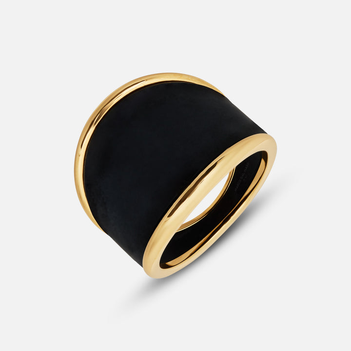 Eclipse Dawn Ring in black titanium