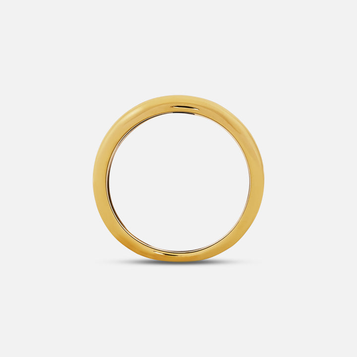 Close-up of white diamond details on Eclipse Dawn Ring