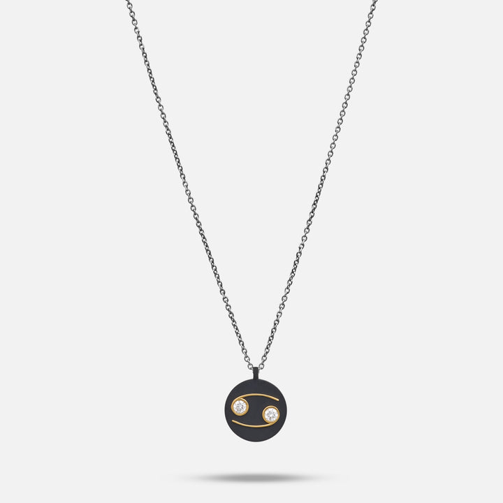 Eclipse Cancer Pendant in black titanium