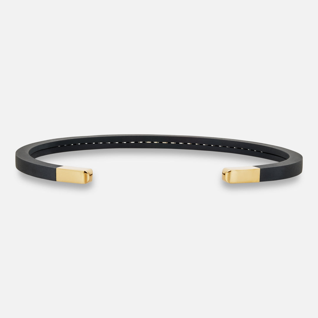 Black Titanium setting on ECLIPSE Equinox Cuff shown at angle