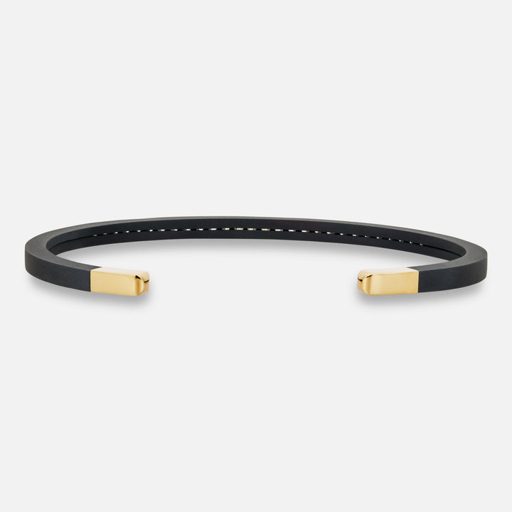 Black Titanium setting on ECLIPSE Equinox Cuff shown at angle