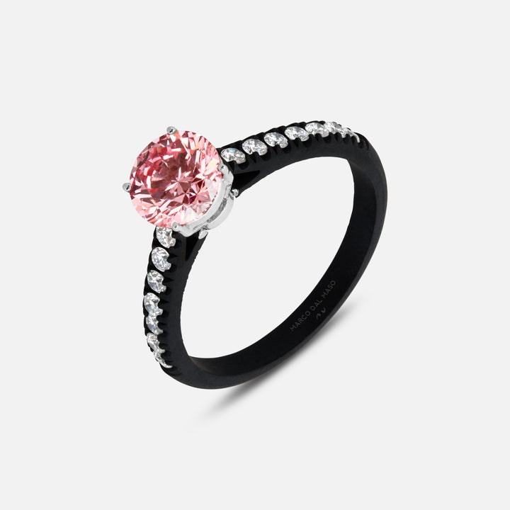 Eclipse Luna Ring in pink diamond