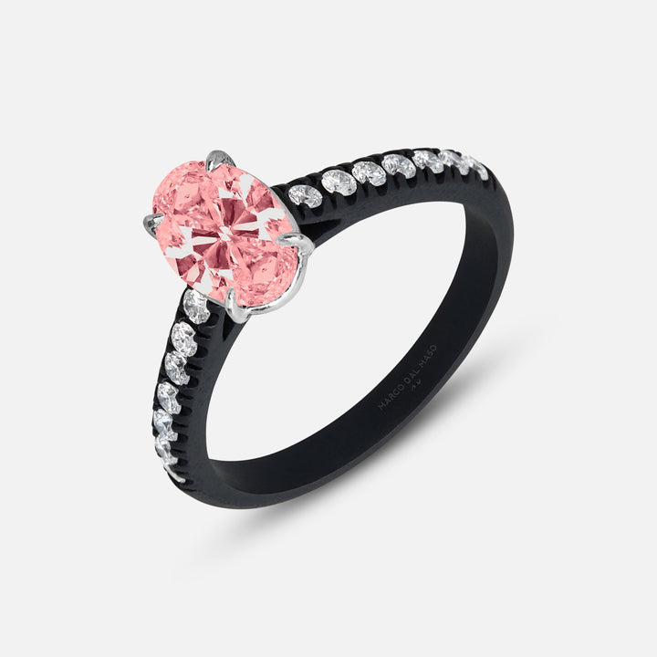 Eclipse Vesper Ring in pink diamond