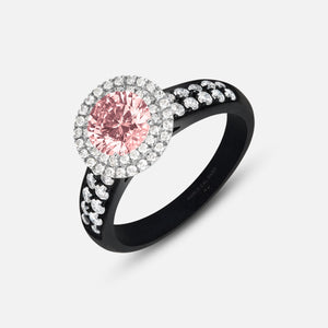 Eclipse Luna Starburst Ring in pink diamond