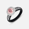 Eclipse Luna Starburst Ring in pink diamond