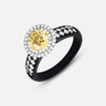 Eclipse Luna Starburst Ring in yellow diamond