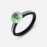 Eclipse Luna Halo Ring in green diamond