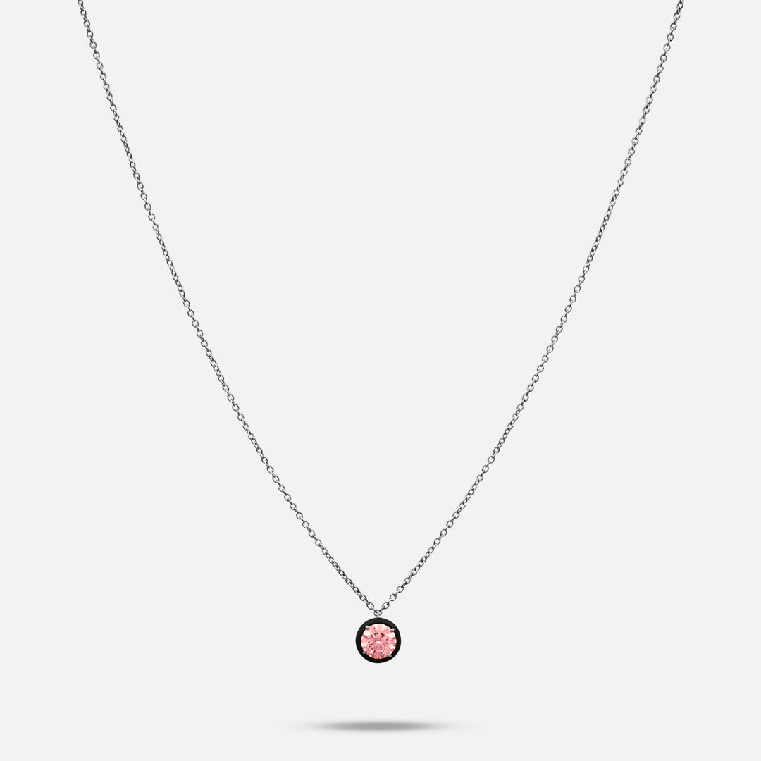 Eclipse Black Luna Pendant in pink diamond