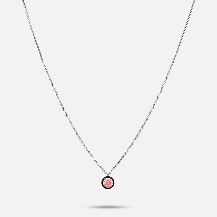 Eclipse Black Luna Pendant in pink diamond