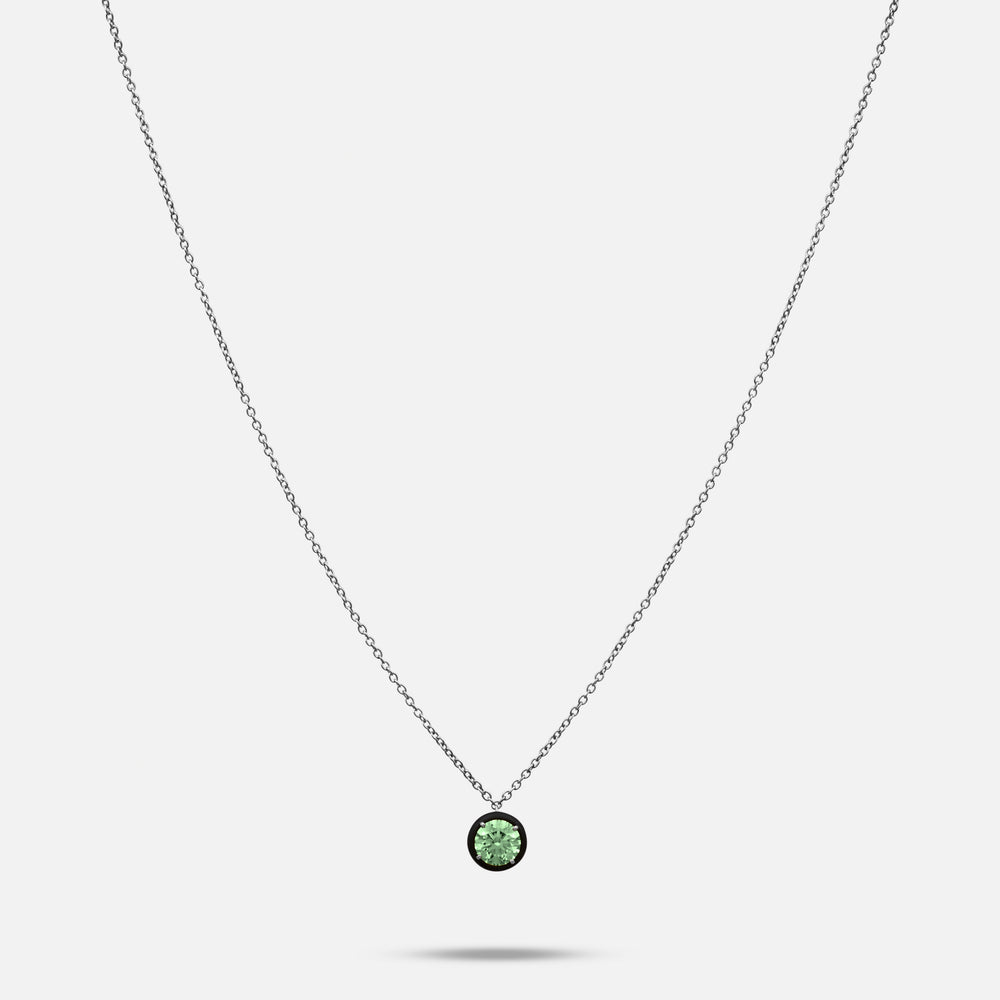 Eclipse Black Luna Pendant in green diamond