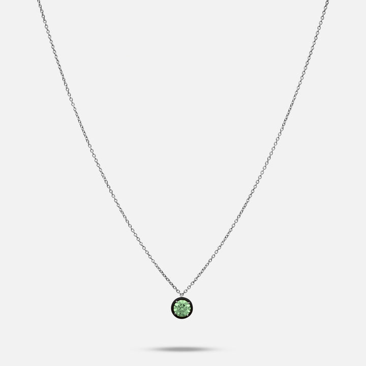 Eclipse Black Luna Pendant in green diamond