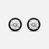 Eclipse Black Luna Earrings in white diamond
