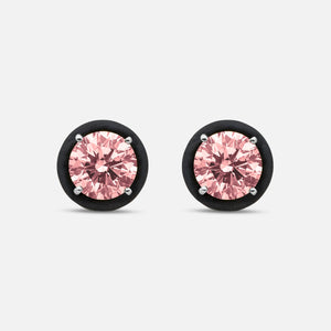 Eclipse Black Luna Earrings in pink diamond