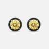 Eclipse Black Luna Earrings in yellow diamond