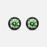 Eclipse Black Luna Earrings in green diamond