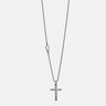 THE CROSS Latin Pendant, Oxidized Silver, Black Enamel - Standard View
