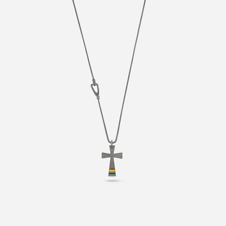 THE CROSS Byzantine Rainbow Pendant, Silver, Red, Yellow, Green Enamel-Standard View 1