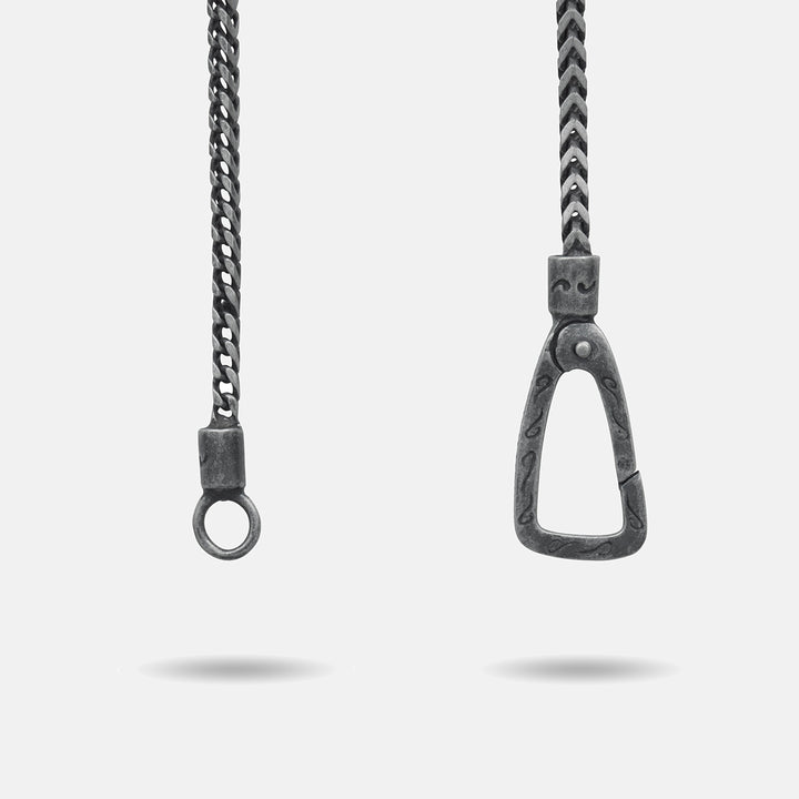 THE CROSS Byzantine Pendant, Matte Silver-Close View