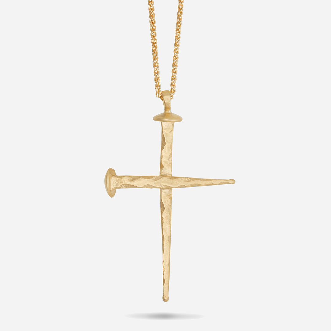FORGED TRANSCENDENCE Gold Pendant, 18K Yellow Gold - Close-up View