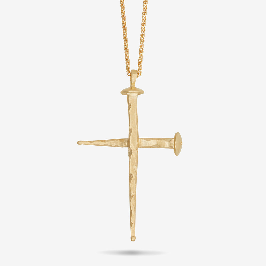 FORGED TRANSCENDENCE Gold Pendant, 18K Yellow Gold - Close-up Back View