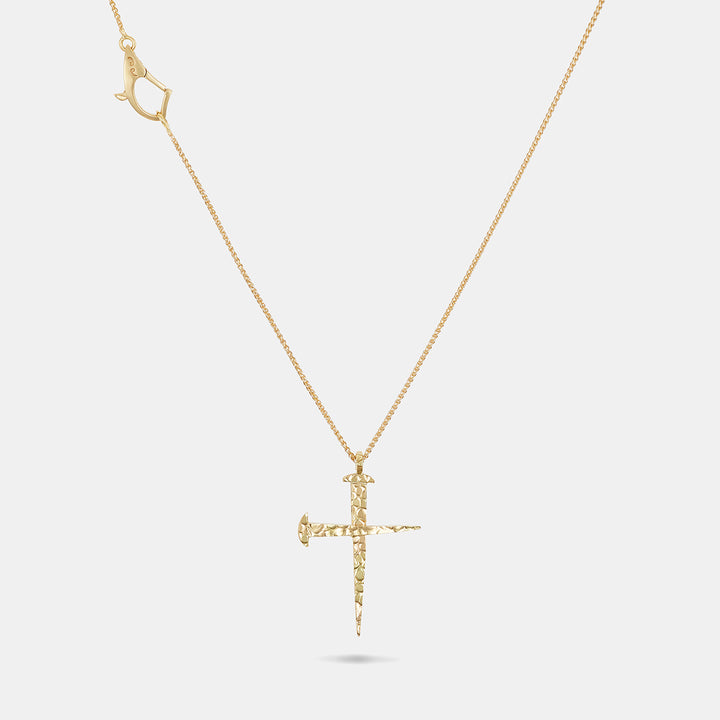 FORGED TRANSCENDENCE Hammered Gold Pendant, 18K Yellow Gold