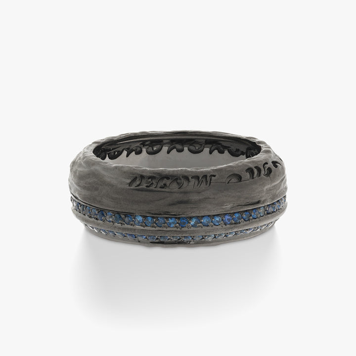 MARCO DAL MASO gold-tone ring with a row of clear stones.