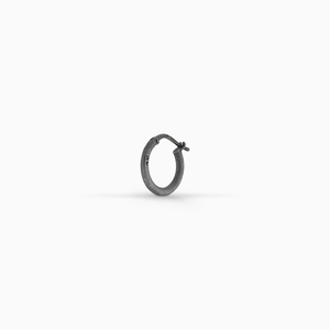 Dark hoop earring with MARCO DAL MASO logo