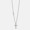 THE CROSS Latin Pendant, Oxidized Silver, Black Enamel - Standard View