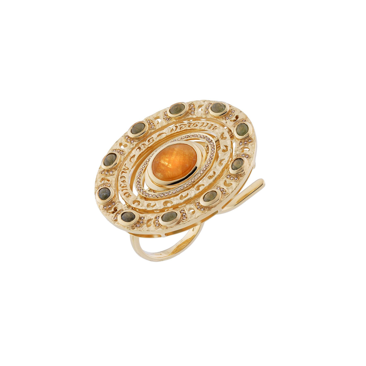 Regalia Oval Ring with Sapphires & Diamonds